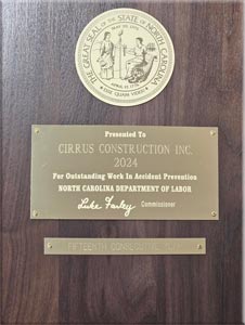 Cirrus Construction, Inc. for the fifth year